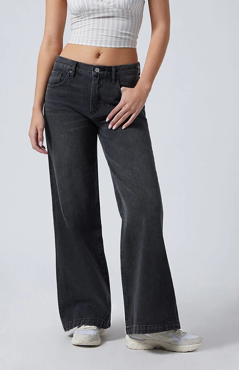 Pacsun Lena Low Rise Super Baggy Jeans Black
