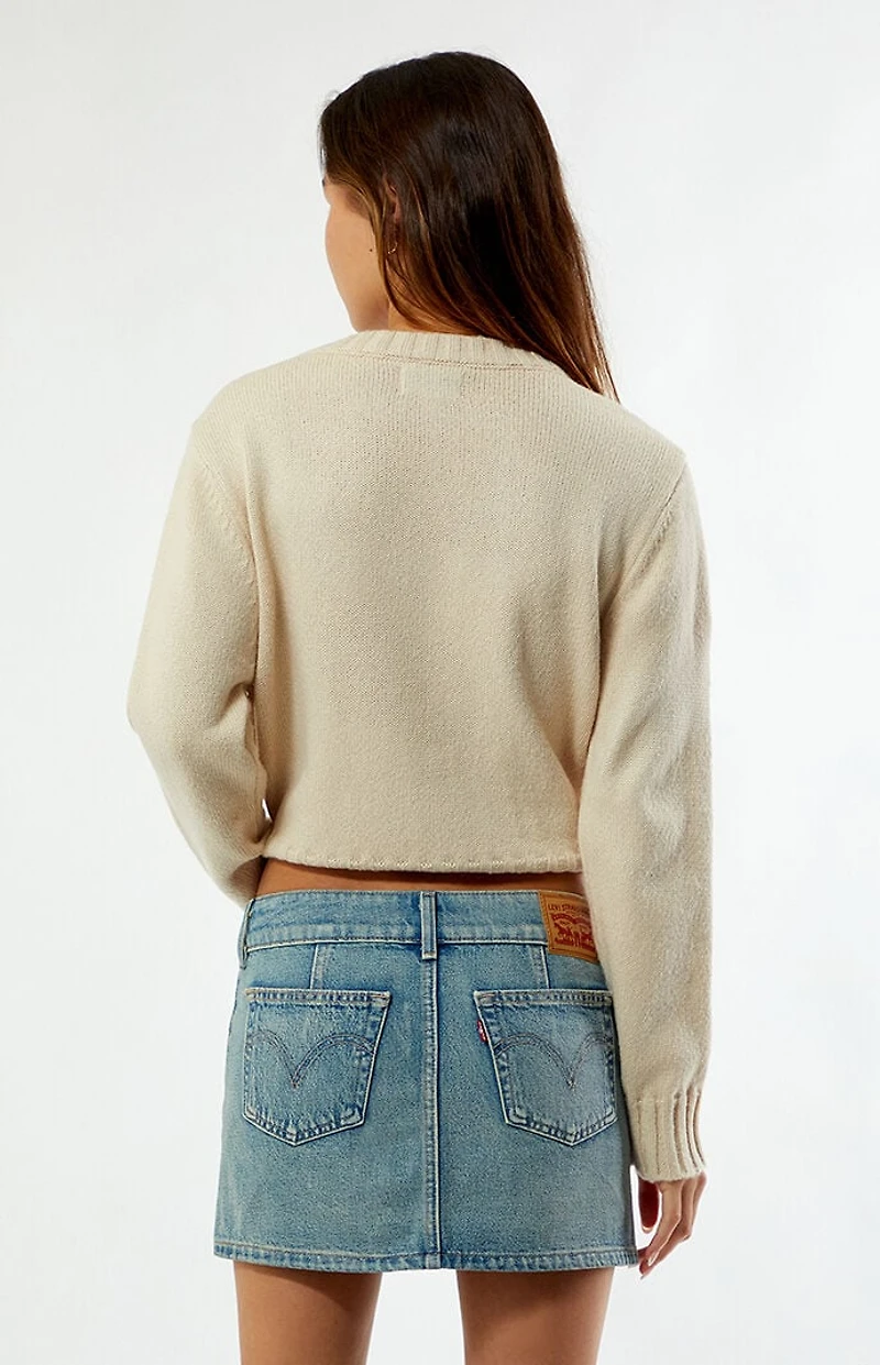 Levi's Medium Blue Superlow Denim Mini Skirt