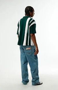 Pacsun Dylan Baggy Jeans Embroidered Patch Medium Blue