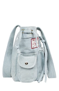 True Religion Blue Denim Multi Patch Tote Bag