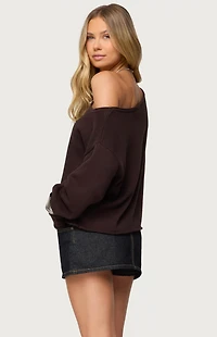 Edikted Moyra Off Shoulder Knit Top