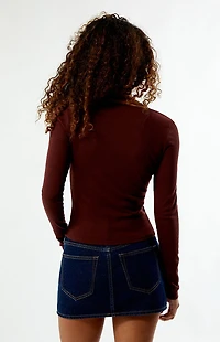 Your Favorite Naomi Scoop Button Long Sleeve Top