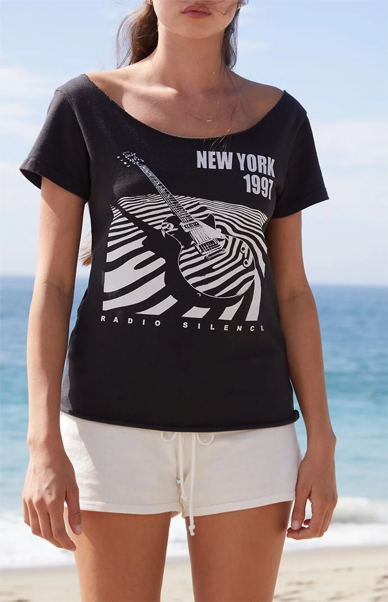 John Galt Black Robyn New York Off-The-Shoulder Top