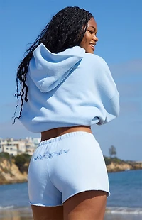 Third Charm Butterflies Embroidered Flow Sweat Shorts