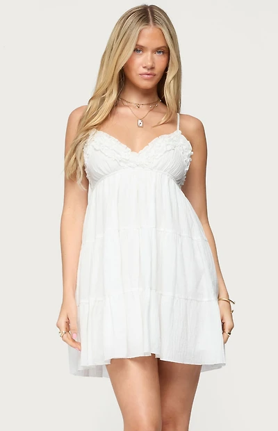 Edikted Bianca Ruffle Tiered Babydoll Dress