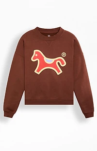 UNDER A BURNING SUN Logo Crew Neck Sweatshirt