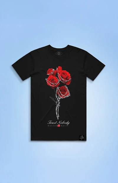 HASTAMUERTE Retro 4 Bred Barbed Roses T-Shirt