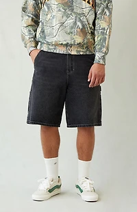 Pacsun Black Baggy Denim Carpenter Shorts