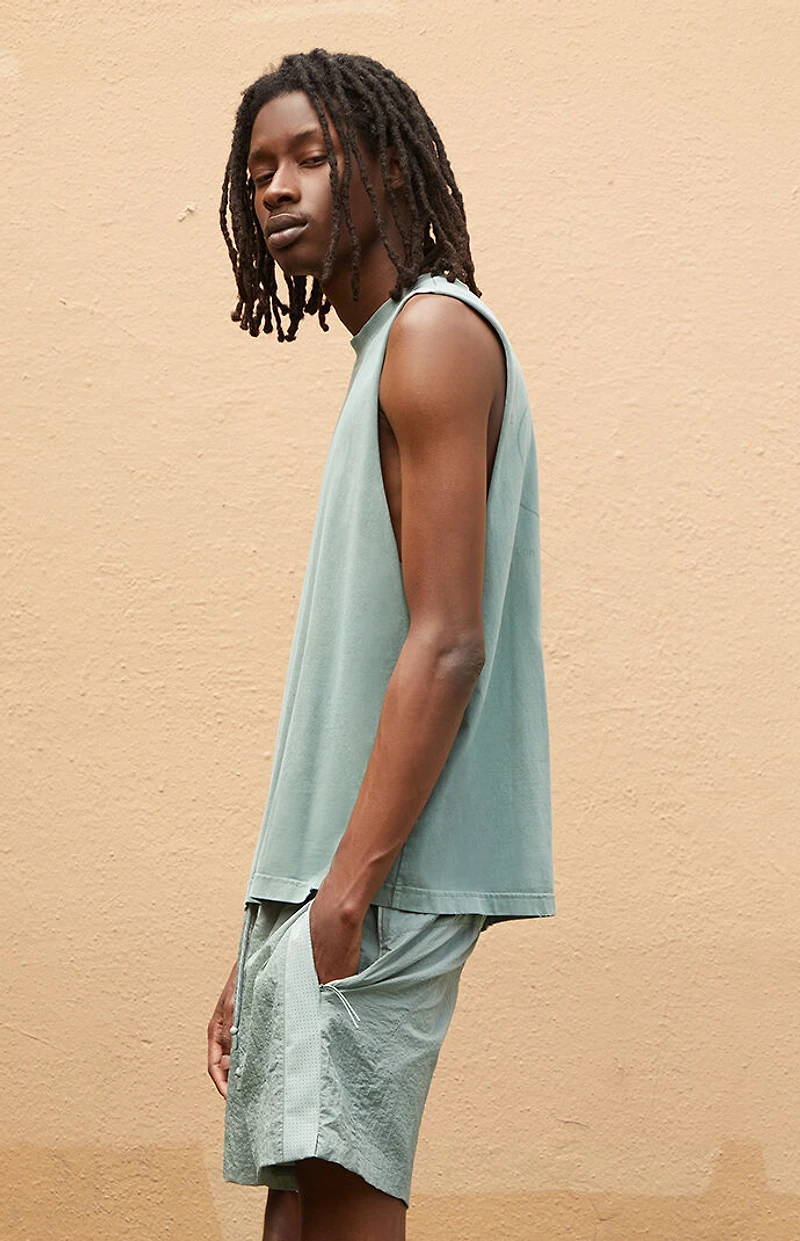 A.R.C. Seafoam Vintage Wash Cut Off Muscle T-Shirt