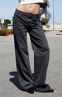 Pacsun Casey Low Rise Baggy Jeans Washed Black