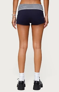 Edikted 76 Stripey Fold Over Shorts