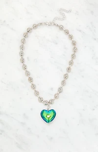 LA Hearts Heart Ball Bead Chain Necklace