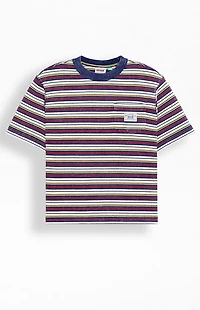 Guess Jeans Striped Cropped Boxy Pocket T-Shirt