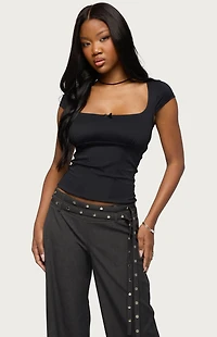 Edikted Laiah Square Neck Top