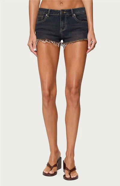 Edikted Mistie Denim Micro Shorts