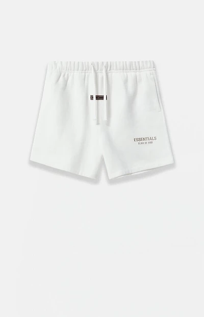 Fear of God ESSENTIALS Kids Cloud White Fleece Soccer Sweat Shorts