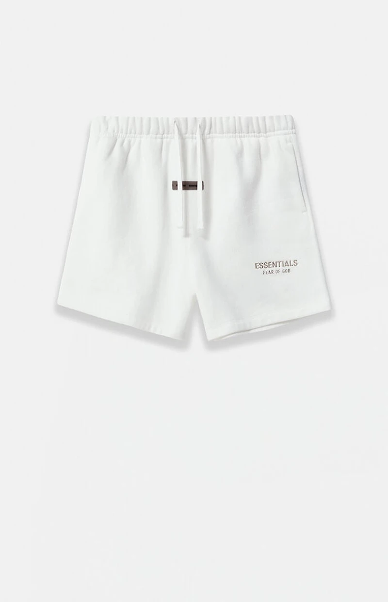 Fear of God ESSENTIALS Kids Cloud White Fleece Soccer Sweat Shorts