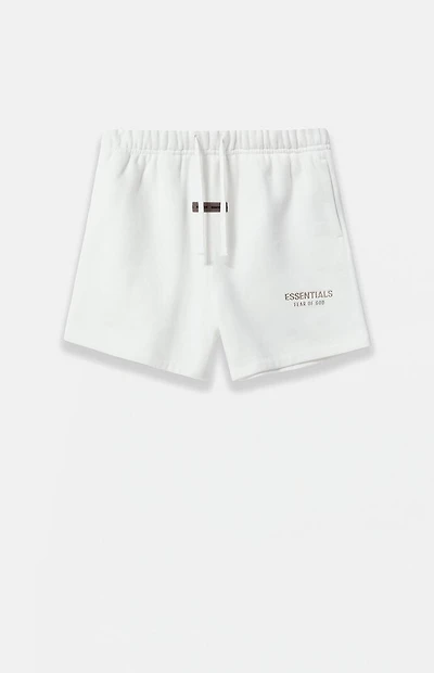 Fear of God ESSENTIALS Kids Cloud White Fleece Soccer Sweat Shorts