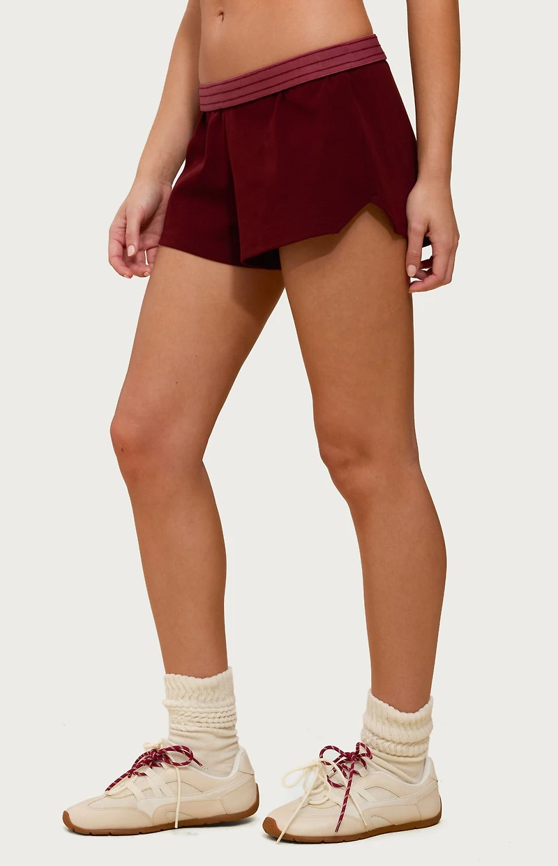 Edikted Noemi Stripey Fold-Over Shorts