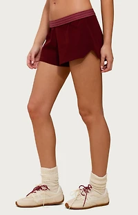 Edikted Noemi Stripey Fold-Over Shorts