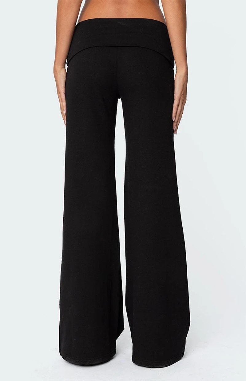 Edikted Wide Leg Fold Over Pants