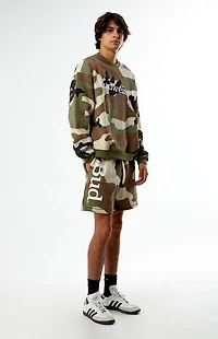 Budweiser By Pacsun Camo Serif Crew Neck Sweatshirt