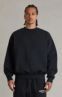 Fear of God ESSENTIALS Vintage Black Classic Crew Neck Sweatshirt