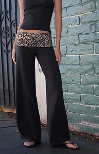 John Galt Leopard Priscilla Flare Pants