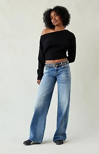 Pacsun Casey Low Rise Baggy Jeans Medium Indigo