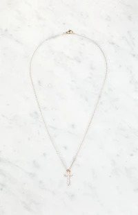 John Galt Gold Cross Necklace