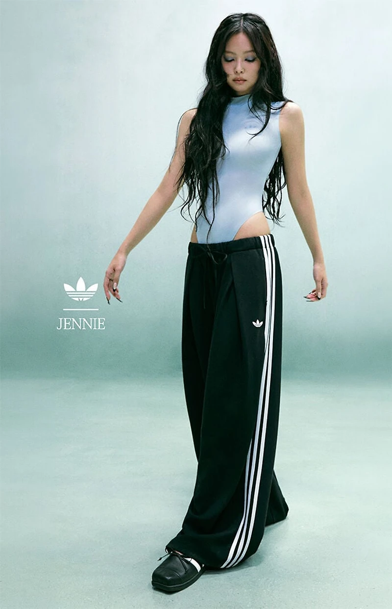 adidas Originals by JENNIE Black Pleated Track Pants