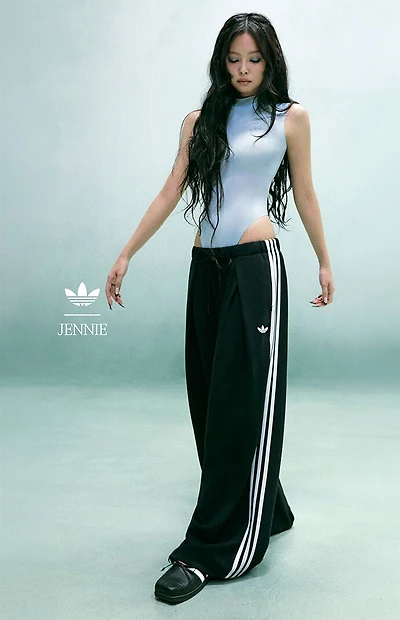 adidas Originals by JENNIE Black Pleated Track Pants
