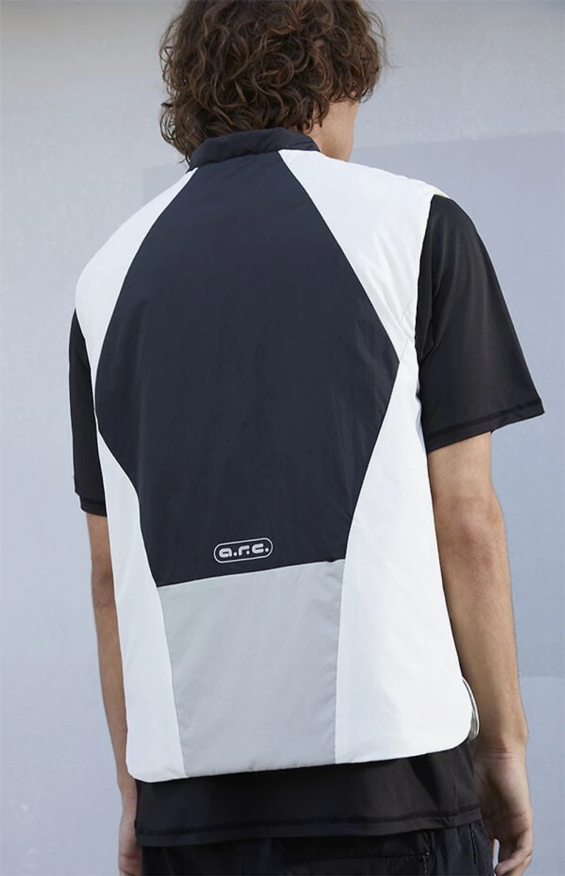 A.R.C. Black Nylon Color Block Vest