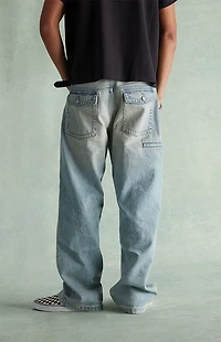 RARE DNM EDIT Washed Light Blue Baggy Jeans