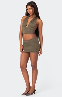 Edikted Kenya Gathered Halter Top