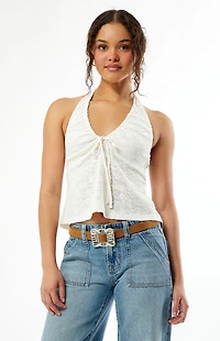 Your Favorite Isabel Floral Crochet Halter Top