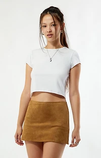 Your Favorite Faux Suede Mini Skort