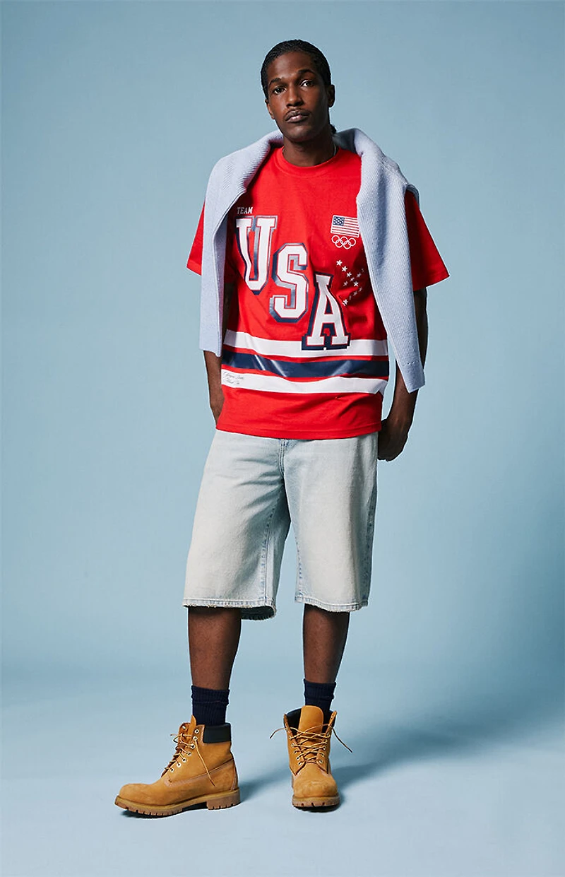 Olympics Red Milano Cortina Team USA Dream Jersey T-Shirt