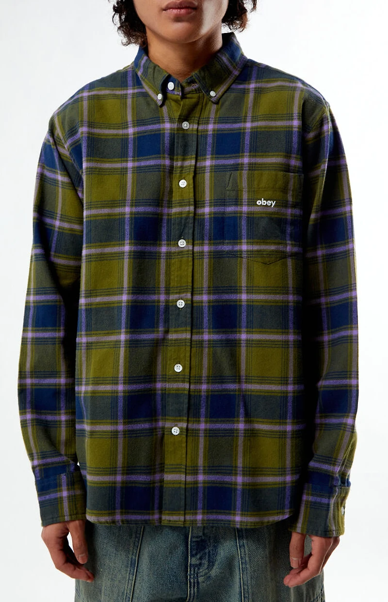 Obey Morgan Long Sleeve Flannel Shirt