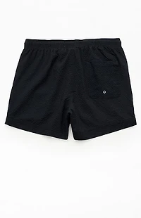 Pacsun Logo Seersucker 4.5" Swim Trunks