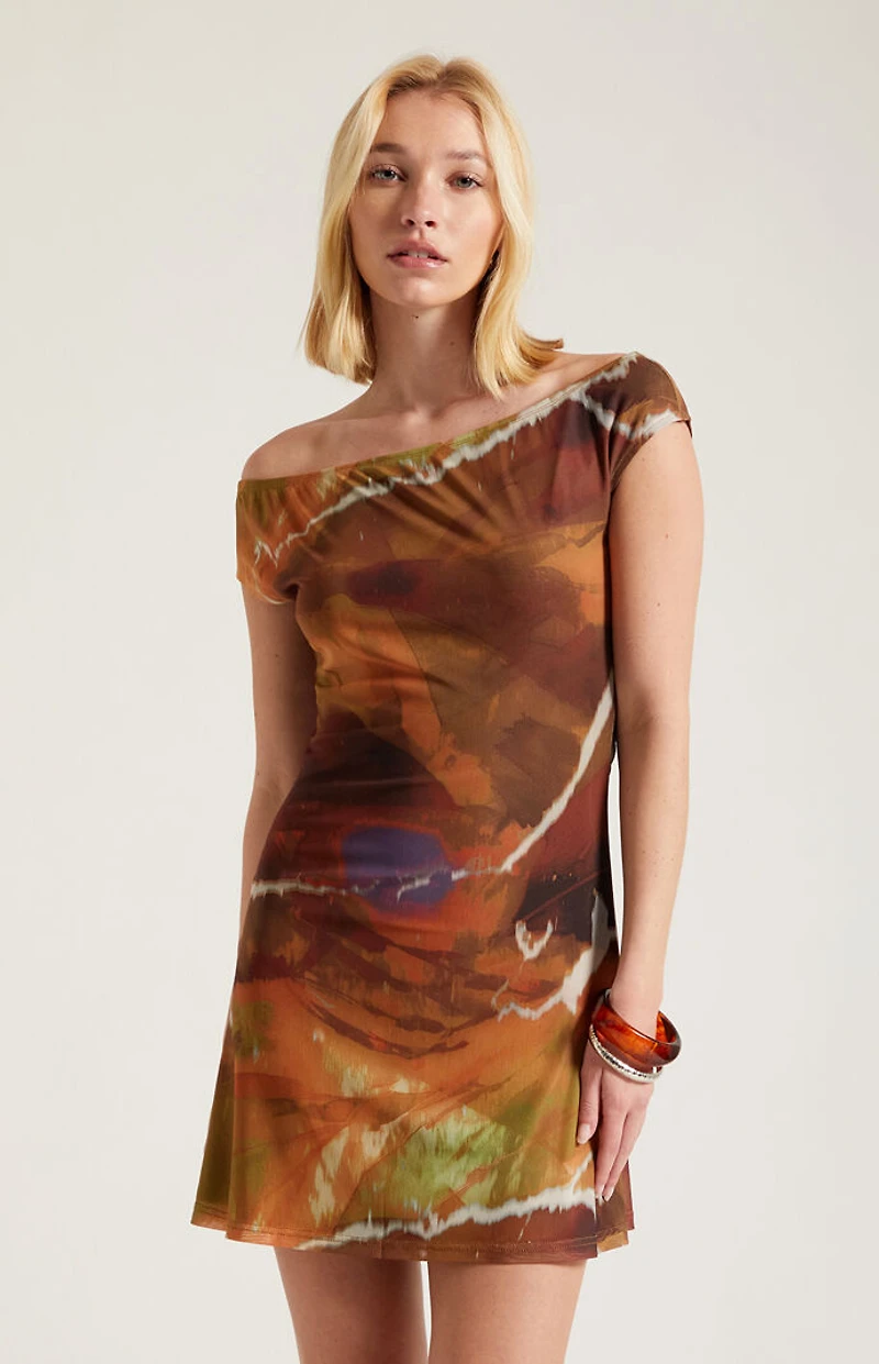 Third Charm Sophia Printed Mini Dress