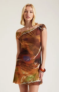 Third Charm Sophia Printed Mini Dress