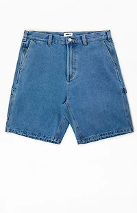 Obey Medium Blue Bigwig Baggy Jean Shorts