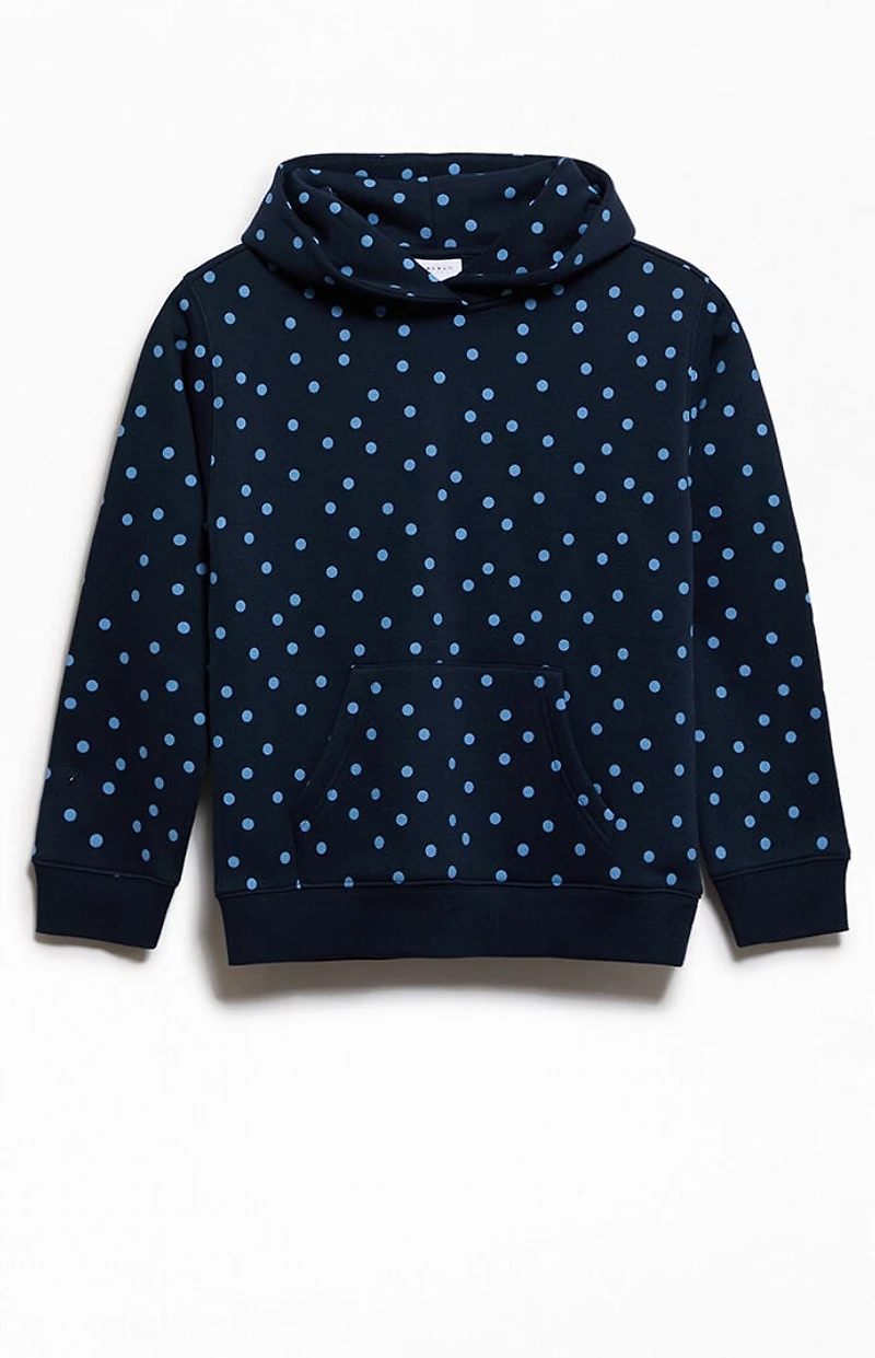 Pacsun Kids Navy Polka Dot Pullover Hoodie