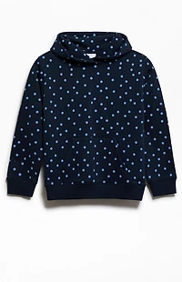 Pacsun Kids Navy Polka Dot Pullover Hoodie