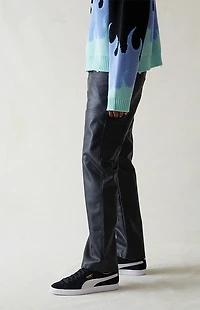 Pacsun Straight Carpenter Faux Leather Pants