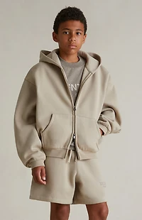 Fear of God ESSENTIALS Kids Timber Full Zip Fleece Hoodie