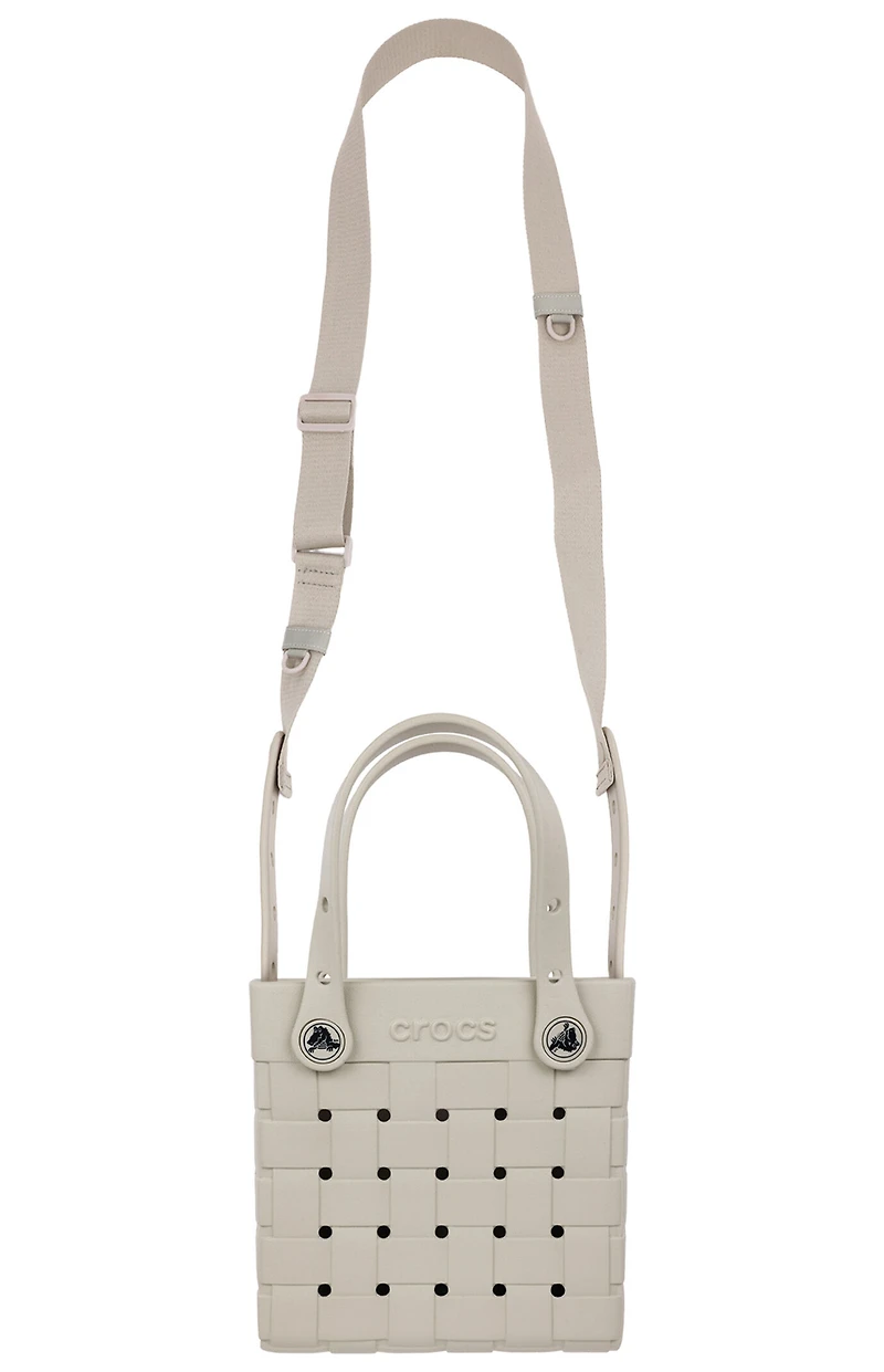 Crocs Beige Small Woven Crocssbody Tote Bag