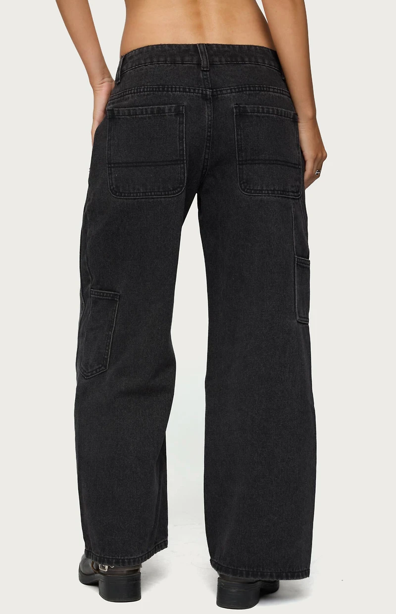 Edikted Petite Ayla Low Rise Carpenter Jeans