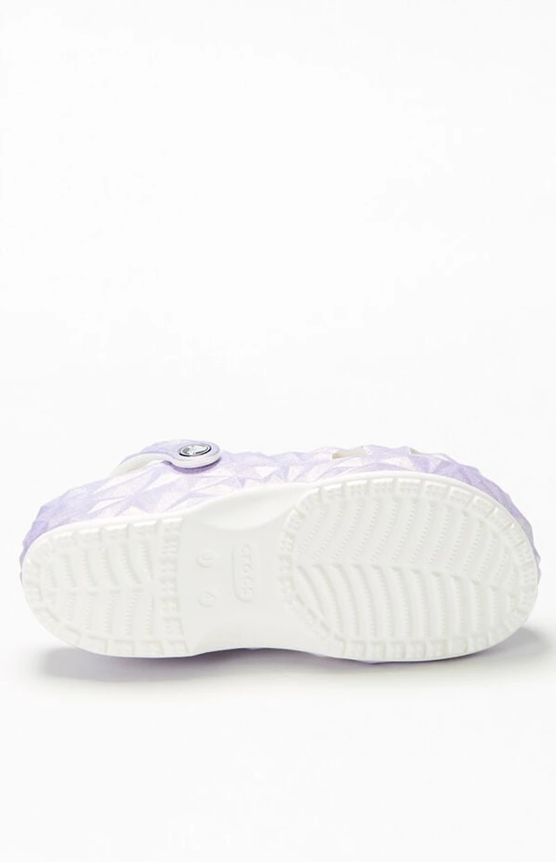 Crocs Kids Iridescent Geometric Classic Clogs